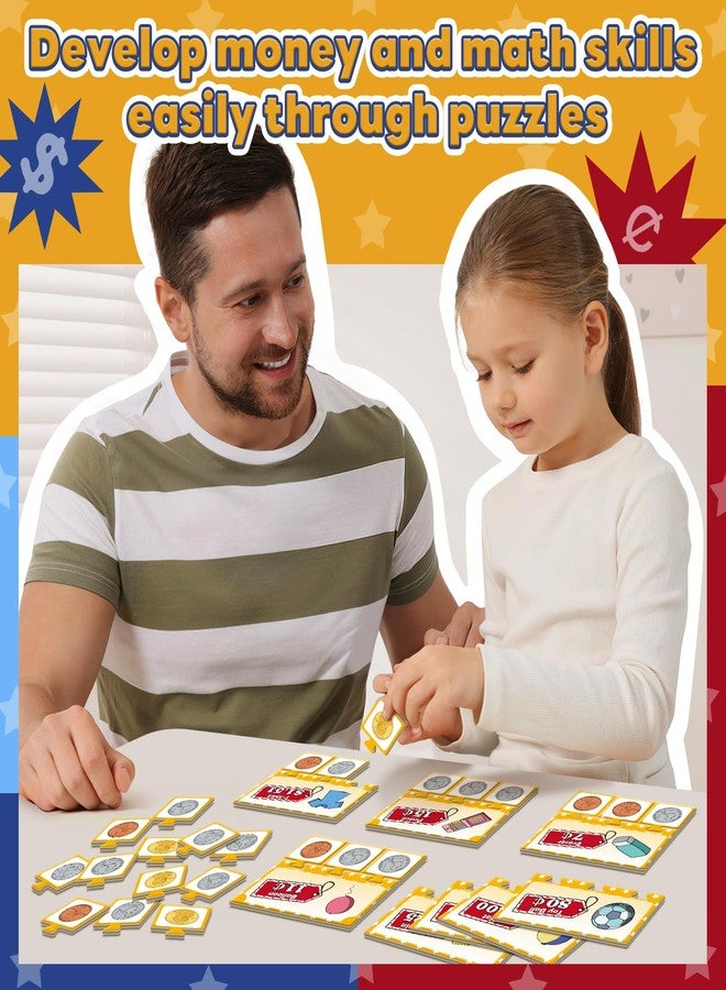 Zazopup Pretend Play Money for Kids for Learning, Math Manipulatives for Toddlers, Math Games for Teaching, Counting, Educational Card Games,Bills and Coins,Kindergartner Classroom,Homeschool Supplies - Image 4
